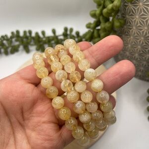 ONE Citrine (heated amethyst) Beaded Stretch Bracelet - 8mm (0019)